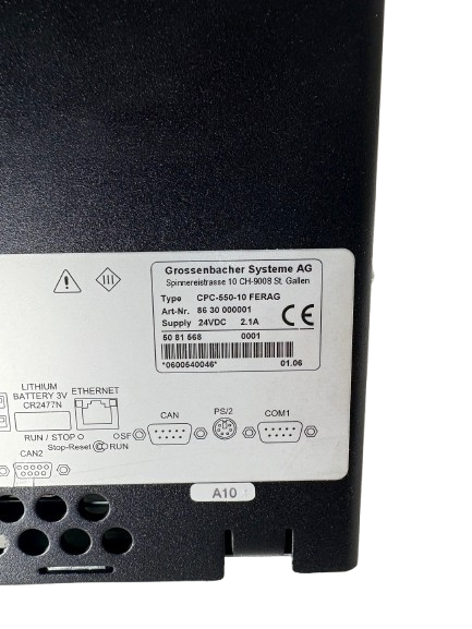 Grossenbacher System CPC-550-10 Operator Interface 8630000001